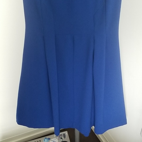 Royal blue workwear fit and flare dress - Picture 5 of 7
